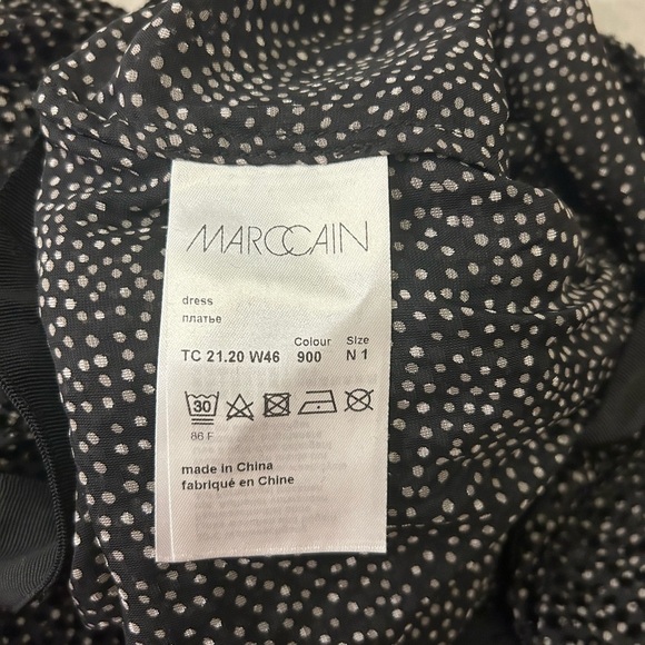 Marc Cain Sheer Dot Dress long Sleeve Black N1 - Picture 12 of 12